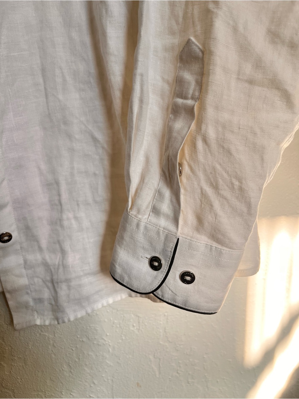 Lauren Ralph Lauren White Linen Button-Up Shirt Jacket - Picture 5 of 6